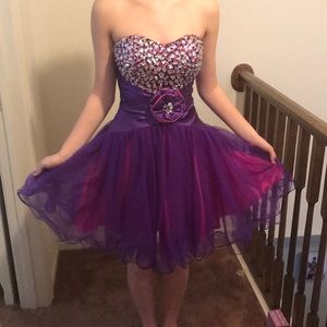 Purple and Jeweled Party Dress